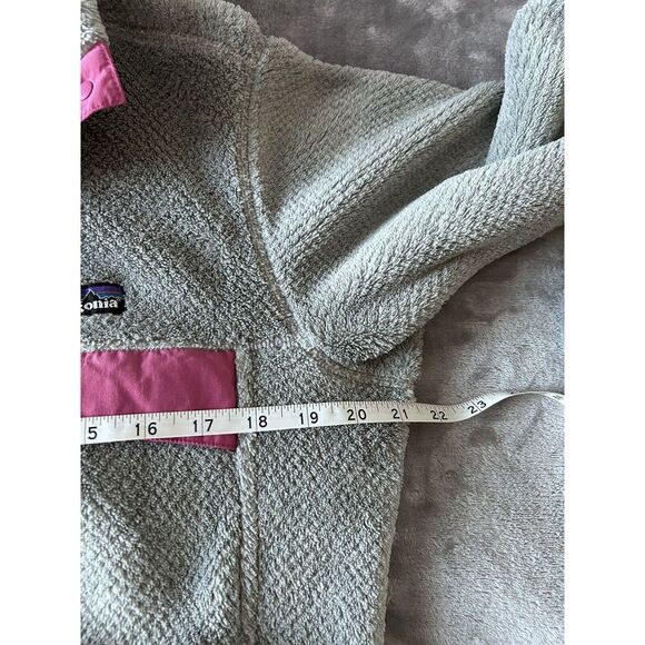 Patagonia Re-Tool Snap-T Womens Medium Fleece Pullover Polartec Thermal Pro Gray - Picture 6 of 7